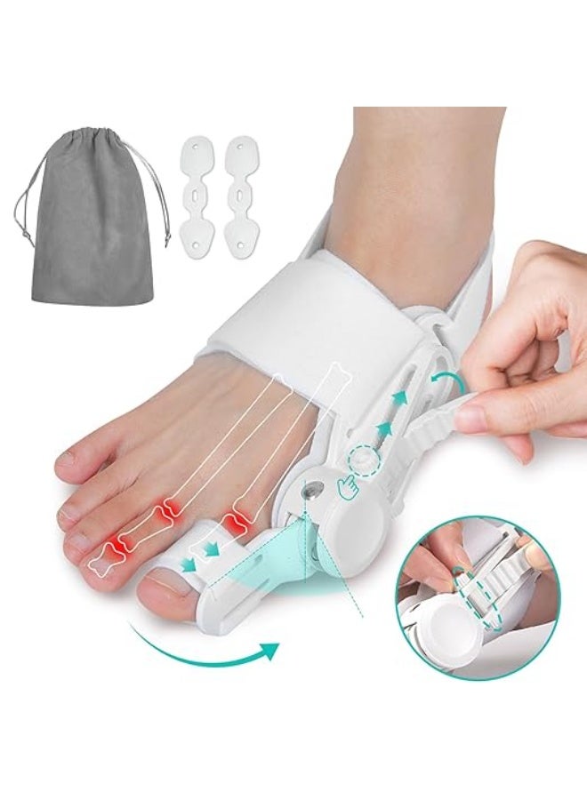 Upgraded Bunion Corrector with Press-Button Adjustment – Big Toe Separator & Silicone Pad, Orthopedic Bunion Splint for Left & Right Foot – For Men & Women - Image 1