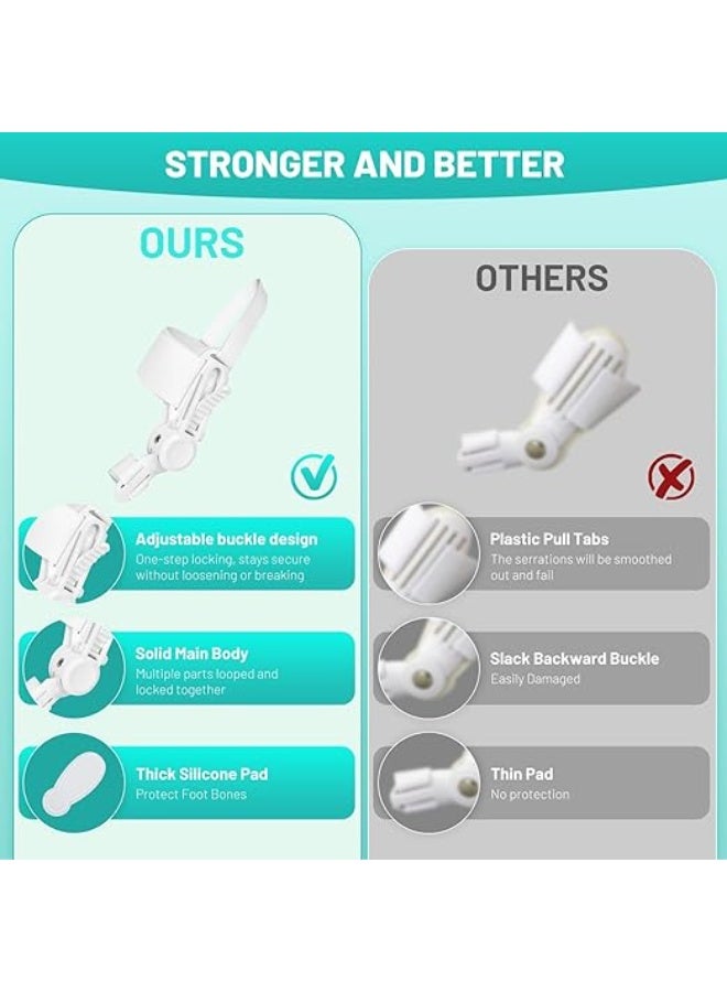 Upgraded Bunion Corrector with Press-Button Adjustment – Big Toe Separator & Silicone Pad, Orthopedic Bunion Splint for Left & Right Foot – For Men & Women - Image 4