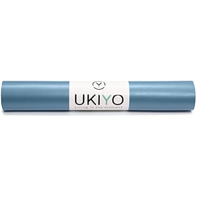 Ukiyo The Natural Rubber Yoga Mat, 5 Mm Thickness, Aqua - Image 3