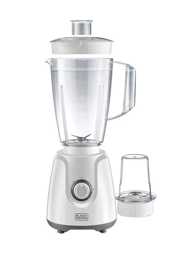 بلاك اند ديكر خلاط كهربائي 400 وات مع مطحنة 1.5 L 400 W BX4030 أبيض/ شفاف - Image 1