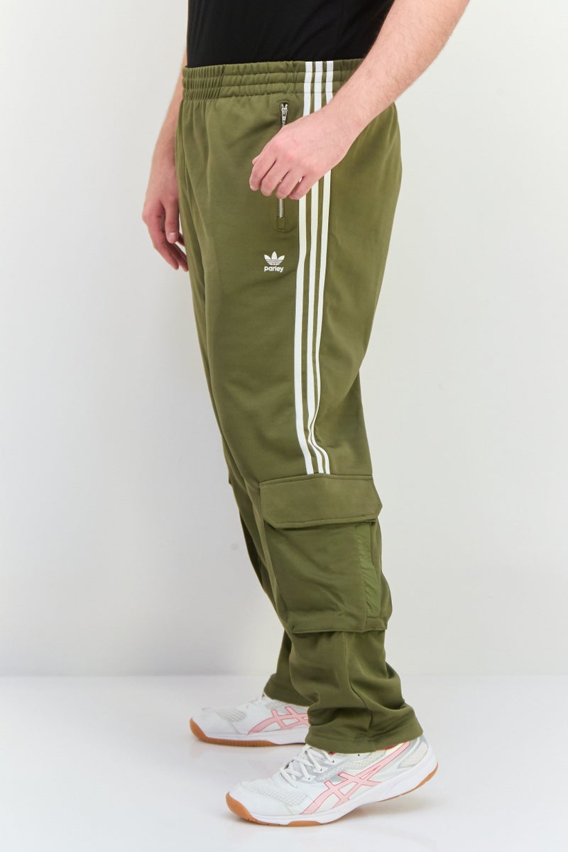 adidas Originals Adidas Originals x Parley Men Sportswear Fit Training Cargo Sweatpants, Olive/White  - Image 4
