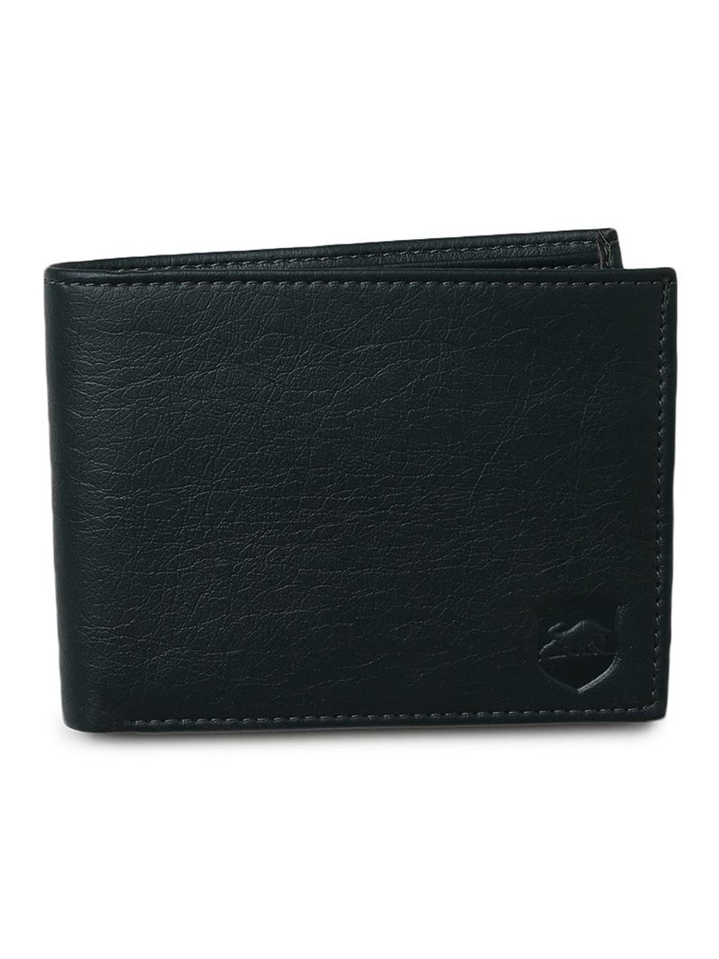 SAMTROH Container Design PU Leather Wallet for Men | 3 Card Slots | 2 Currency & Secret Comartment | 2 Id Card Slots & 1 Coin Pocket (Green) - Image 1
