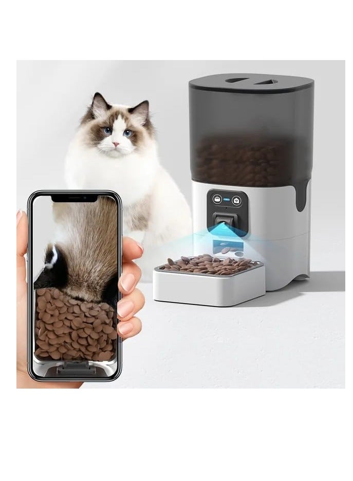 A.M 6L Automatic Pet Feeder For Cats And Dogs, Large Capacity Voice Intercom, Video Monitoring Function, Remote Smart Pet Feeder - Image 1