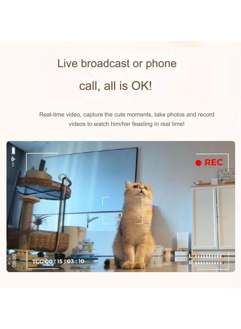 A.M 6L Automatic Pet Feeder For Cats And Dogs, Large Capacity Voice Intercom, Video Monitoring Function, Remote Smart Pet Feeder - Image 2