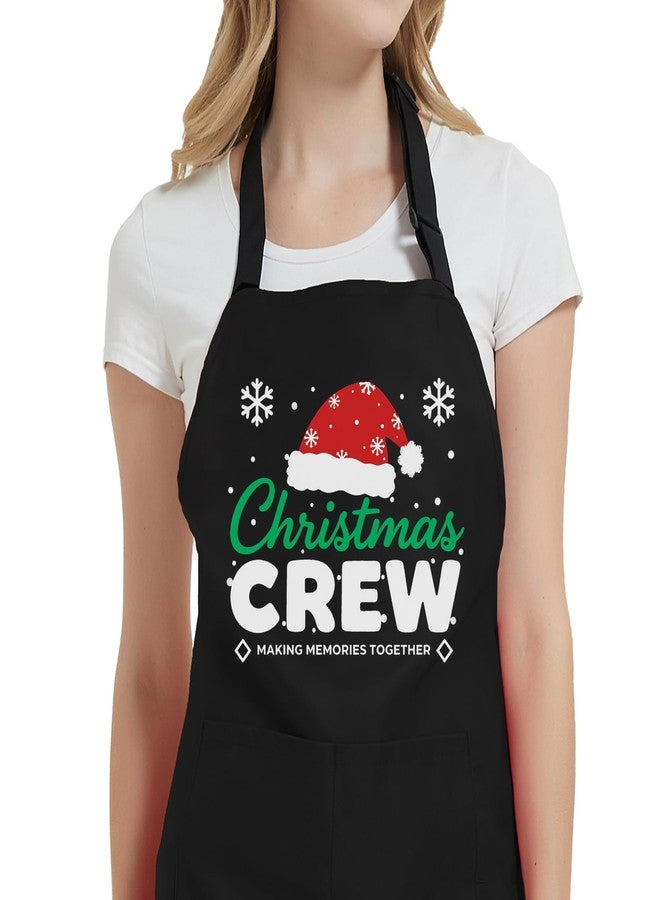 Jpayxese Funny Christmas Aprons for Women with Pockets, Cute Xmas Apron for Cooking Baking Grilling BBQ Party, Holiday Gifts for Chef Baker Dad Mom Wife Husband - Image 1