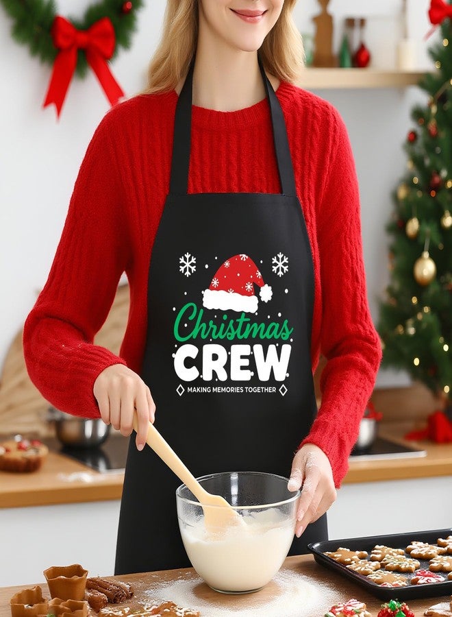 Jpayxese Funny Christmas Aprons for Women with Pockets, Cute Xmas Apron for Cooking Baking Grilling BBQ Party, Holiday Gifts for Chef Baker Dad Mom Wife Husband - Image 5