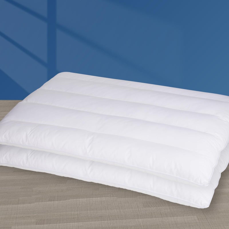 MINUPWELL 2 Packs Ultra Flat Pillows for Sleeping Thin 7D High Support 25 inch Height Ultra Thin PillowsSlim Bed Pillows for Stomach SleeperStandard Size 18x26 in