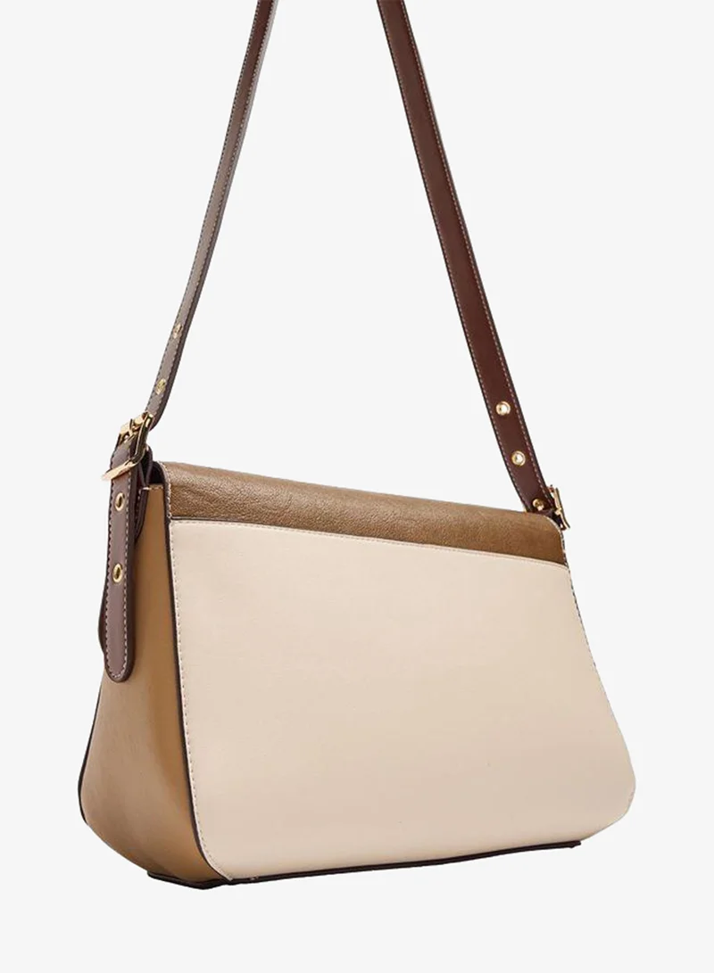 Parfois Multicolour Color Block Crossbody Bag With Flap And Inner Pouch for Women | Best Price UAE