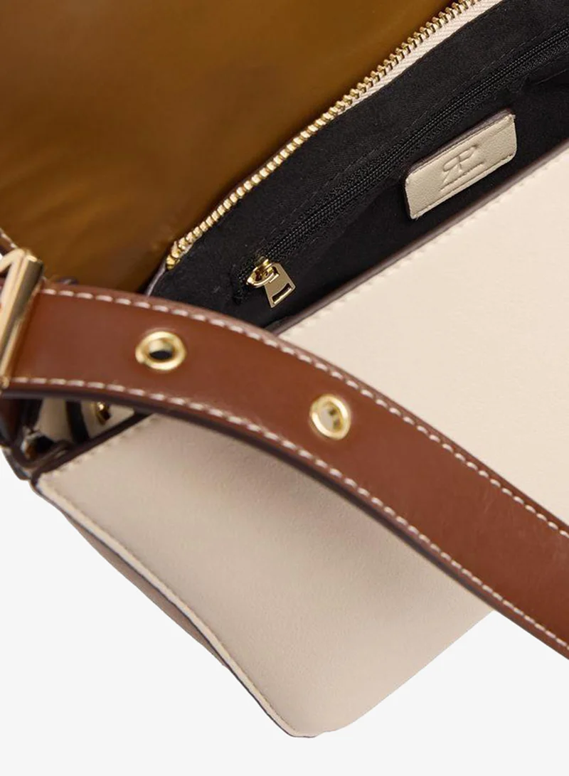 Parfois Multicolour Color Block Crossbody Bag With Flap And Inner Pouch for Women | Best Price UAE