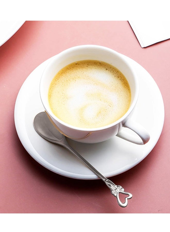 4 pcs Coffee Spoons,Steel Teaspoons Small Cute for Stirring Espresso Coffee Bar Tableware Dessert Flatware Tea Party - Image 5