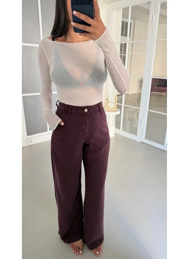 Gaus  Wine Washable Tencel Denim Pants GAUS-01786. for Women | Best Price UAE