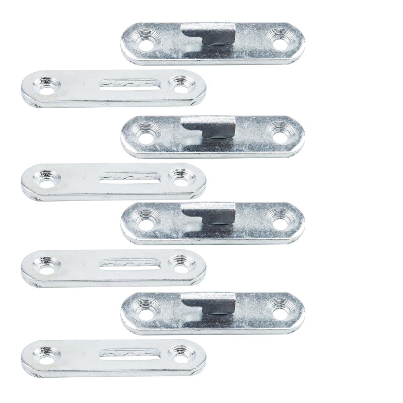 Antrader 3Inch Bed Rail FastenersWood Bed Rail Connecting Fittings Zinc Round Bed Hook Set of 4 - Image 1