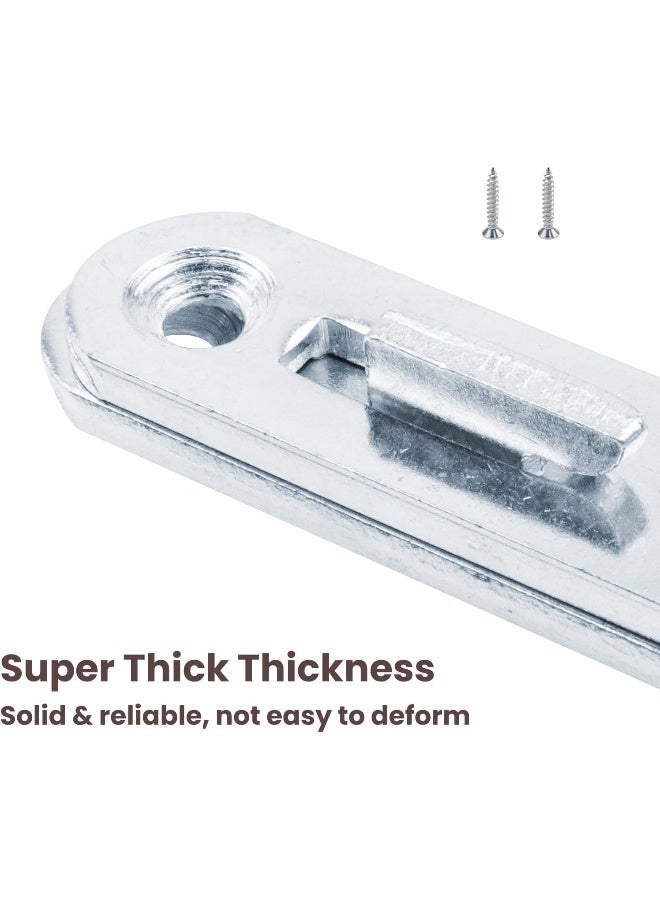 Antrader 3Inch Bed Rail FastenersWood Bed Rail Connecting Fittings Zinc Round Bed Hook Set of 4 - Image 4