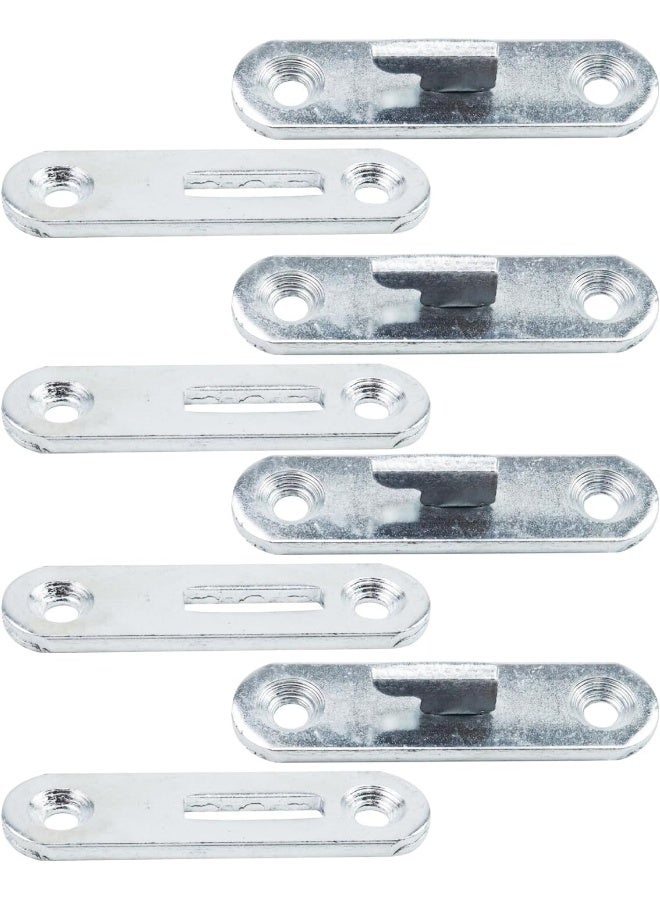 Antrader 3Inch Bed Rail FastenersWood Bed Rail Connecting Fittings Zinc Round Bed Hook Set of 4 - Image 3