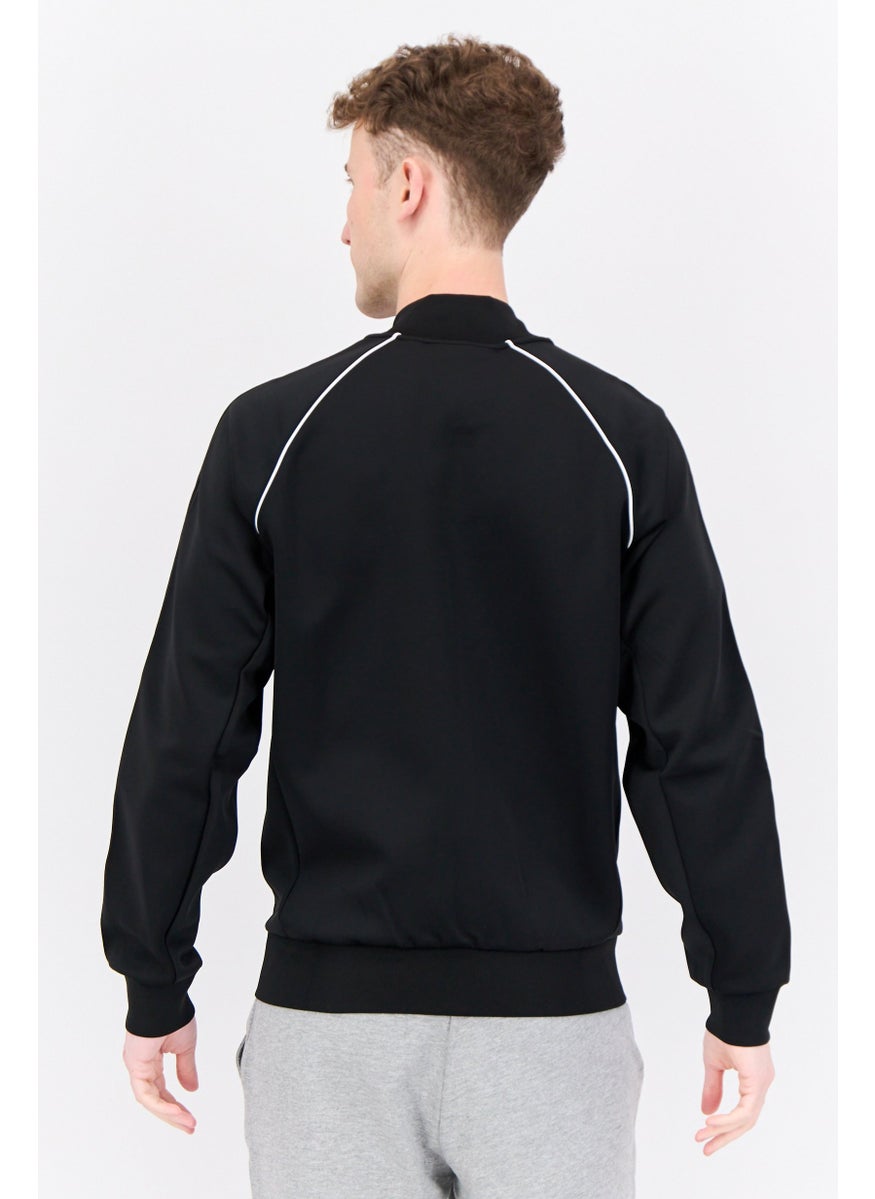 adidas Originals Men Sportswear Fit Long Sleeve Training Jackets, Black  - Image 3