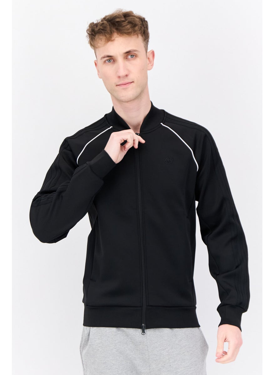 adidas Originals Men Sportswear Fit Long Sleeve Training Jackets, Black  - Image 1