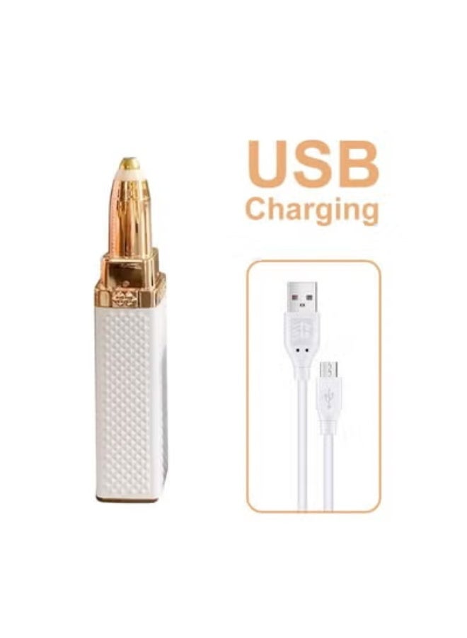 AROAQ Women's Electric Epilator 2 in 1 USB Charging Hair Remover Bikini Painless Shaver Portable Lady Facial Eye Brow Removal Trimmer - Image 2