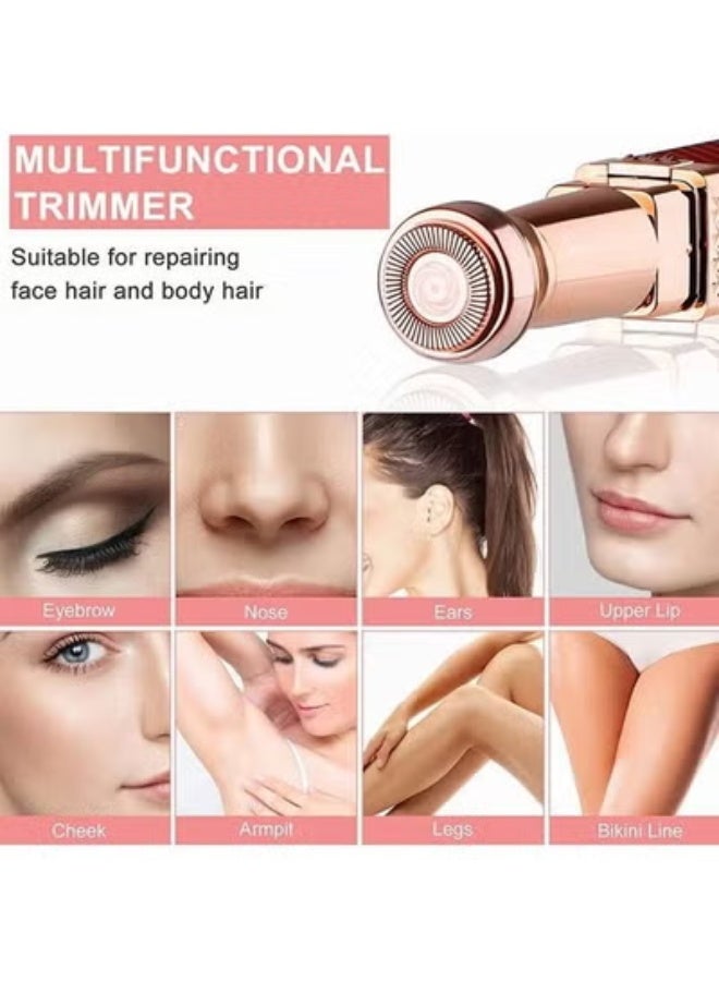 AROAQ Women's Electric Epilator 2 in 1 USB Charging Hair Remover Bikini Painless Shaver Portable Lady Facial Eye Brow Removal Trimmer - Image 5