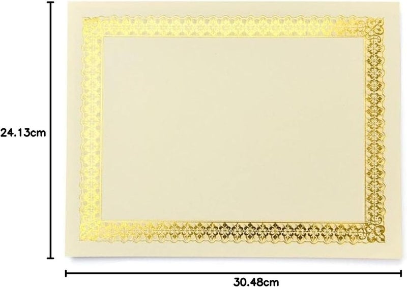 Gartner Studios Gold Foil Border Certificate Paper - 15 Count, 8.5" x 11" - Image 4