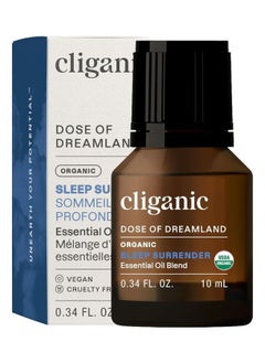 Cliganic Organic Sleep Surrender Essential Oil Blend 10ml, 100% Pure, Natural Aromatherapy Oil for Diffuser Steam, Non-GMO Verified  - Image 1
