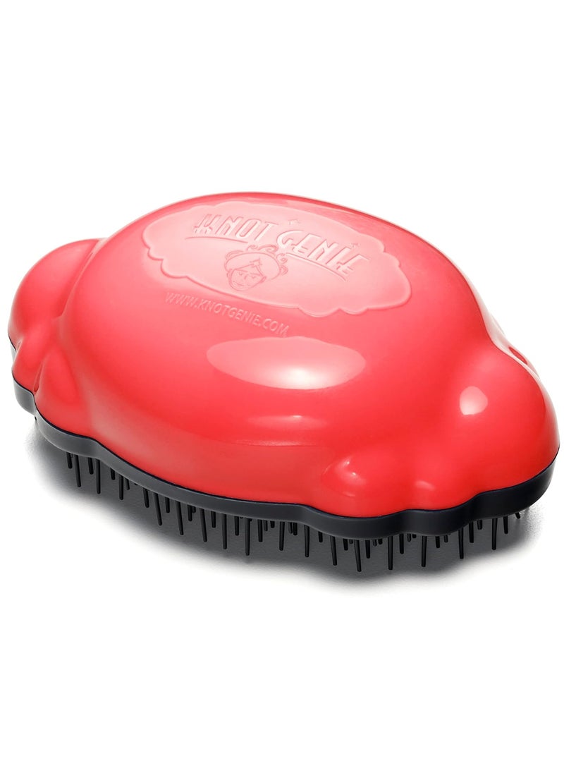 knot Genie - Knot Genie Teeny Detangling Hair Brush for Kids Corally Q  Perfect Detangling Brush for Curly Hair Gently Separate Tangles Leaves Hair Smooth and Shiny  The Pain Free Knot Detangler - Image 1