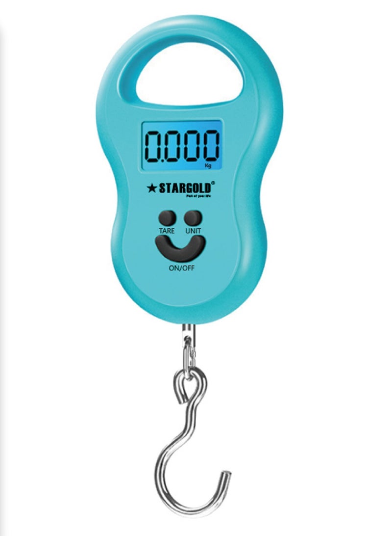 ستارجولد ميزان الأمتعة المحمول، ميزان حقيبة السفر المحمول 50 كجم مع شاشة LCD بإضاءة خلفية و4 تحويلات للوحدات