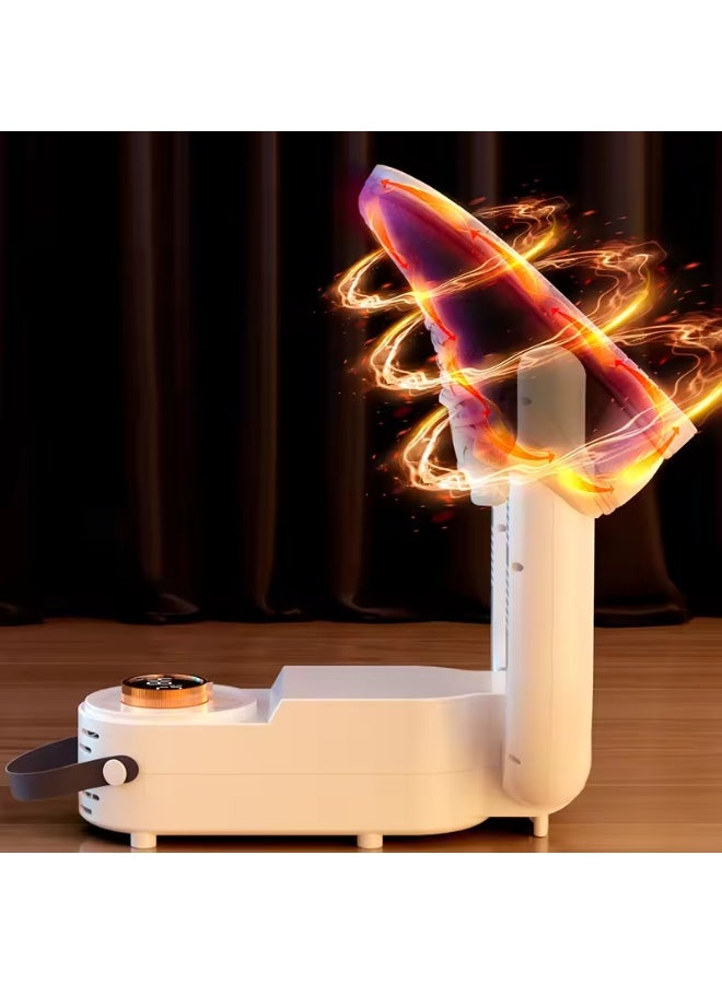 مجفف أحذية ذكي محمول قابل للطي مع تعقيم بالأشعة فوق البنفسجية وإزالة الروائح الكريهة - مجفف أحذية وجوارب مع تحكم قابل للتعديل في درجة الحرارة للاستخدام المنزلي والسفر والرياضة - Image 2