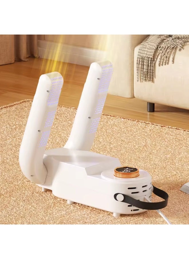 مجفف أحذية ذكي محمول قابل للطي مع تعقيم بالأشعة فوق البنفسجية وإزالة الروائح الكريهة - مجفف أحذية وجوارب مع تحكم قابل للتعديل في درجة الحرارة للاستخدام المنزلي والسفر والرياضة - Image 4