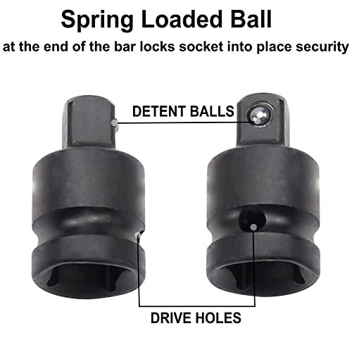 Utoolmart 1/2 Inch Drive (F) x 3/8 Inch (M) Impact Socket Adapter for Ratchet Wrenches, Female to Male, Cr-Mo - Image 5