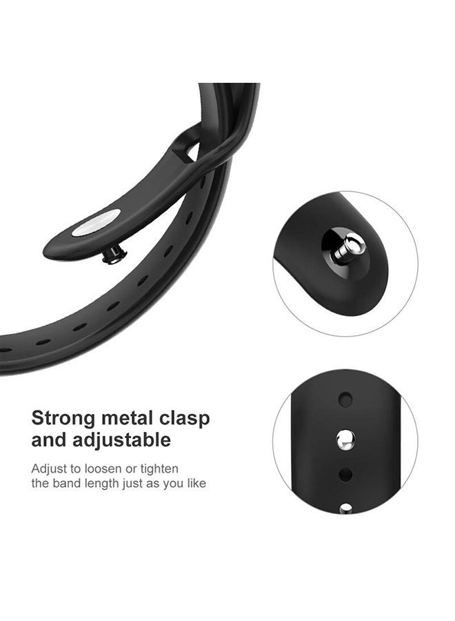 O Ozone Silicone Watch Band 22mm Compatible With Samsung Galaxy Watch 3 45mm / Galaxy Watch 46mm / Gear S3 Frontier / Classic / Watch GT 2 46mm Bands Soft Silicone Smart Watch Wristband - Black - Image 5