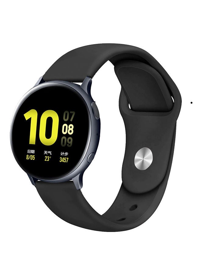 O Ozone Silicone Watch Band 22mm Compatible With Samsung Galaxy Watch 3 45mm / Galaxy Watch 46mm / Gear S3 Frontier / Classic / Watch GT 2 46mm Bands Soft Silicone Smart Watch Wristband - Black - Image 1