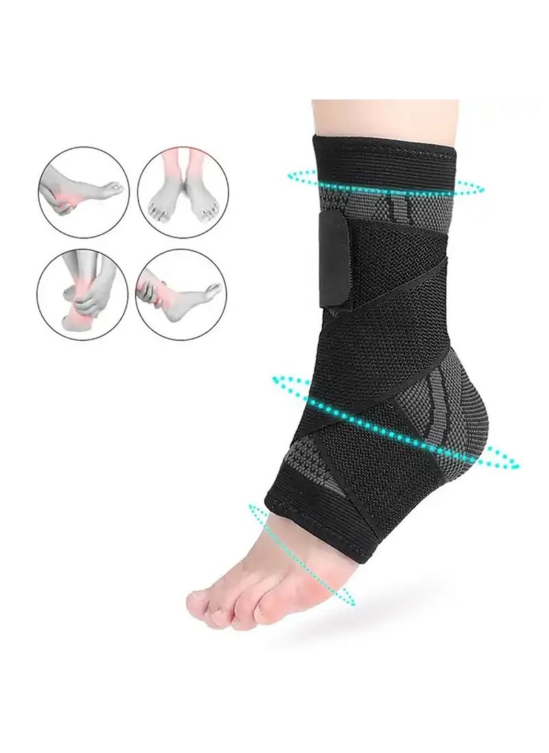 Generic 2 Piece Ankle Protector Adjustable Compression Ankle Support Brace For Running Sports Football and Basketball  - Image 4