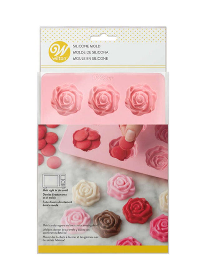 Rose Shape Candy Mould Pink 5.5x8inch - Image 2