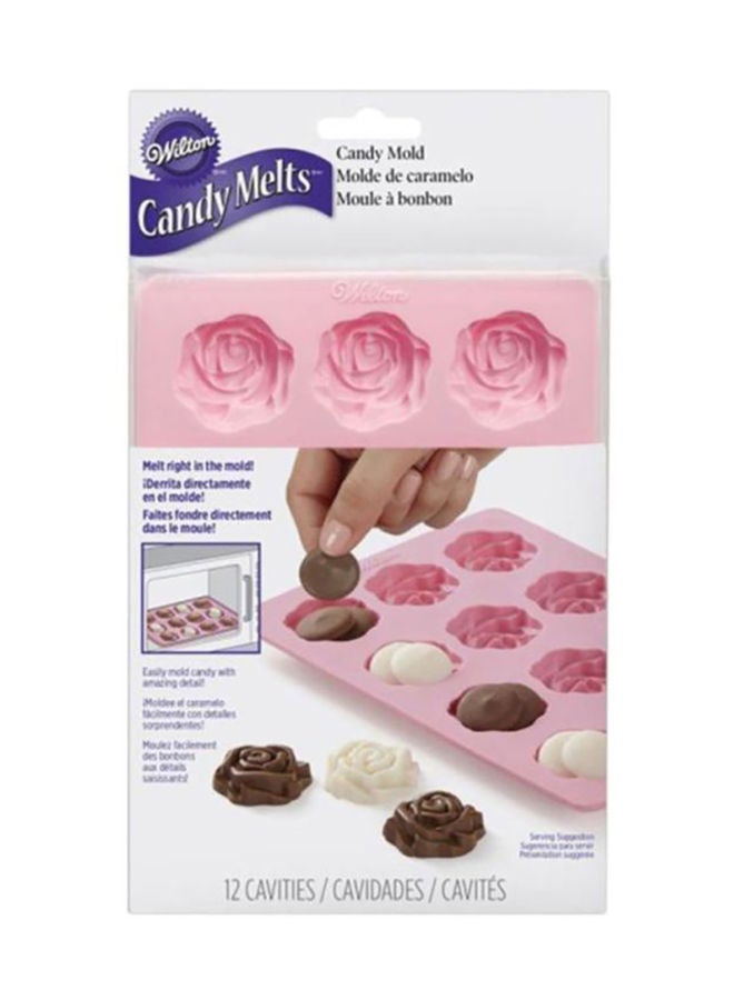 Rose Shape Candy Mould Pink 5.5x8inch - Image 5