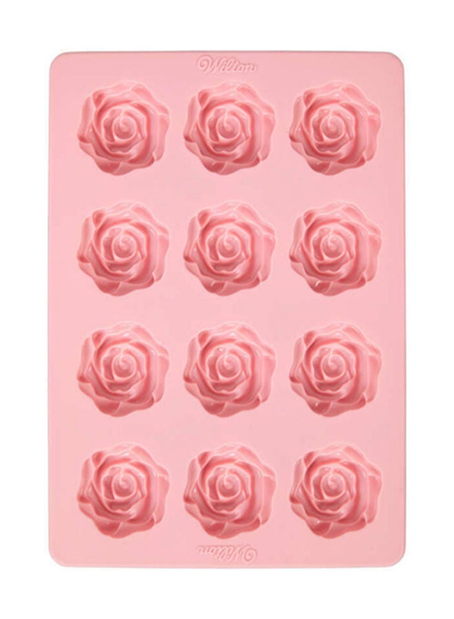 Rose Shape Candy Mould Pink 5.5x8inch - Image 1