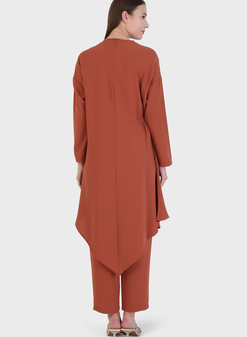 Modanisa Pocket Detail Tunic & Pants Set  - Image 2