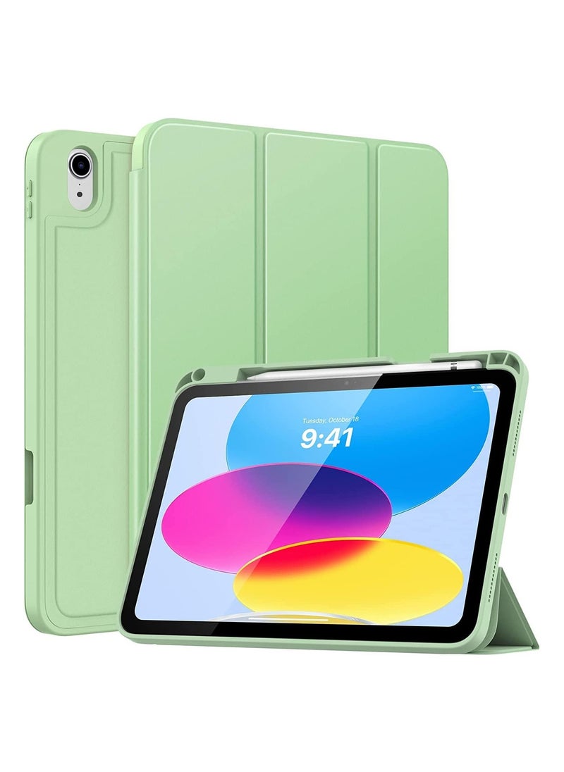 Generic iPad Air 5 Case 2022 iPad Air 4 Case 2020 iPad Air 5th/4th Generation Case 10.9 Inch Lightweight Slim Cover with Translucent Frosted Hard Back Support Touch ID (Mint Green)  - Image 1