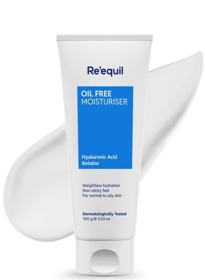RE' EQUIL Re’equil Oil Free Moisturiser Non Sticky Hydration Lightweight Suitable for Normal, Oily and  Combination Skin  100g - Image 1