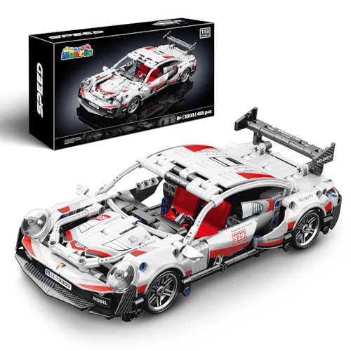 Nueris 118 Technic Super Sports Cars Model Sets 455 PCS Black Gold MOC Building Block Car Raceing Engineering Toys Gift Idea for Adults Boys Girls for Play and Display Collection - Image 1