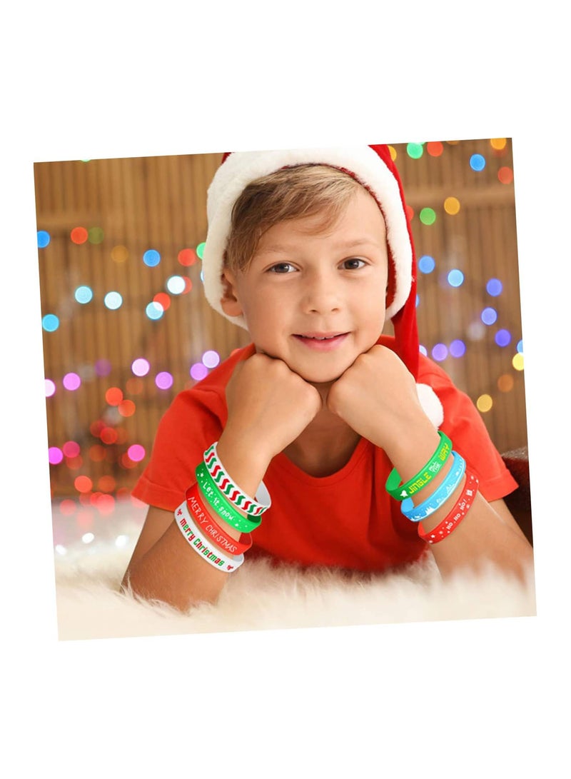 GGOOT 30 Pcs wristband bangles for kids silicone bracelets for kids christmas decor kids decor kid bracelets kids bangles kids wrist leash Silica gel decorations halloween child - Image 4