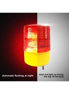 General Solar Warning Flash Lamp 3LED Road Construction Safety Barrier Lamp Tower Crane Strobe Red Light Waterproof Signal Lamp-Color:06 Sets Of 8cm Square Tube  - Image 4