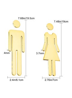 GMORO Toilet Signs Self Adhesive for Ladies and Gentlemen, Washroom Door Signs for Home Hotel Office Store Parking Restaurant  - Image 3
