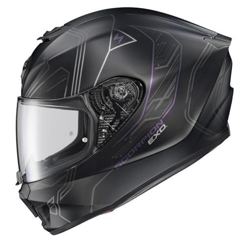 ScorpionEXO R330 Full Face Motorcycle Helmet with Pinlock Ready Shield Bluetooth Ready Speaker Pockets DOT ECE Approved Bendr (Black - Large) - Image 1