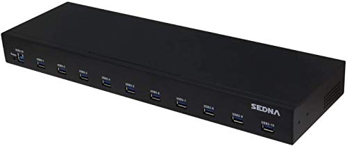 Sedna 10 Port USB 3.1 Gen I Hub (5Gbps) - 19 Inch 1U Rack Mount - Image 3