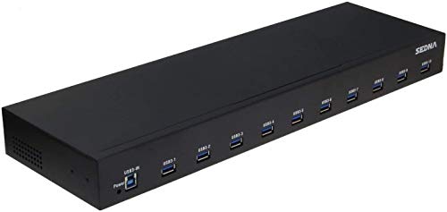 Sedna 10 Port USB 3.1 Gen I Hub (5Gbps) - 19 Inch 1U Rack Mount - Image 1