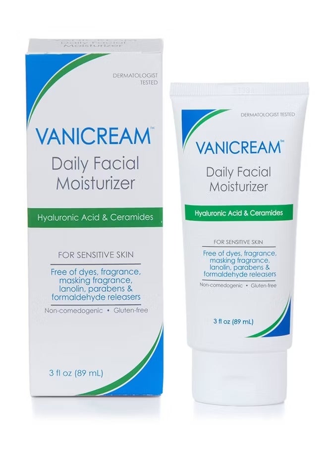 Vanicream Facial Moisturizer With Hyaluronic Acid For Sensitive Skin White 89 ml - Image 1