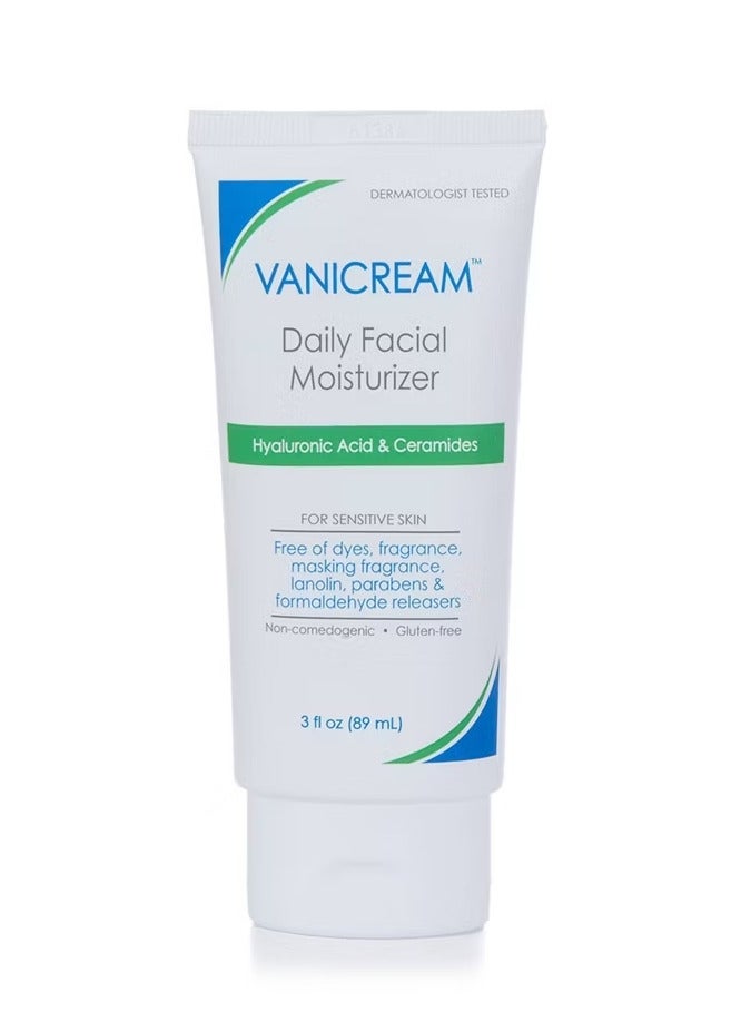 Vanicream Facial Moisturizer With Hyaluronic Acid For Sensitive Skin White 89 ml - Image 2