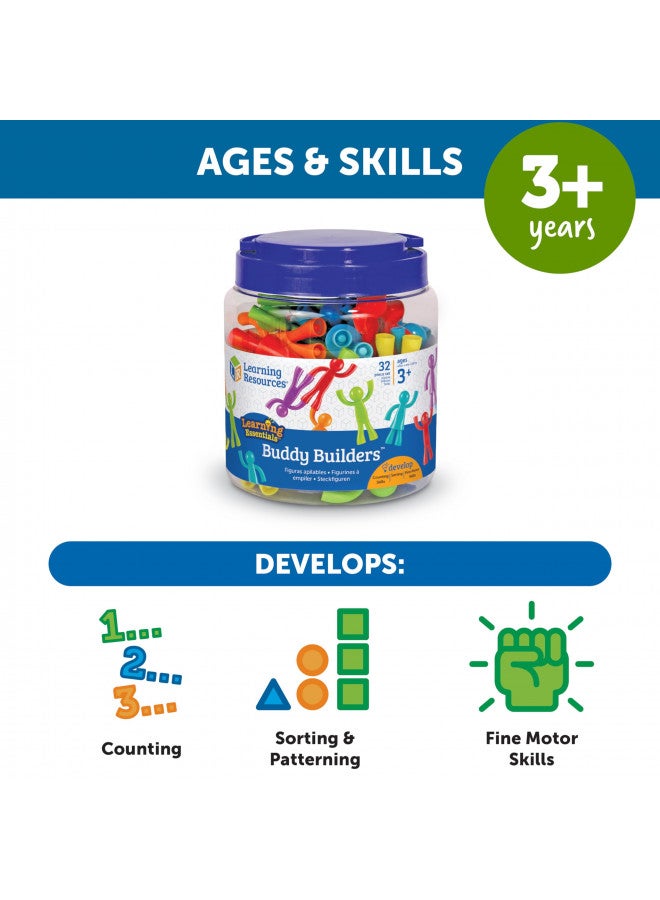 Learning Resources Learning Resources Buddy Builders,32 Pieces, Ages 3+, Fine Motor, Hand Eye Coordination Toy, Fine Motor Skills,Social Emotional Learning Toys - Image 5