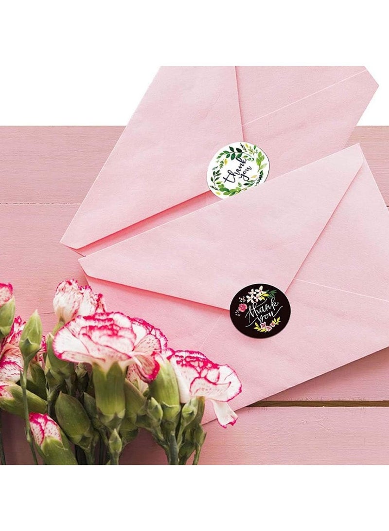 Generic 1.5inch Thank You Stickers, 500 PCS Floral Designs Thank You Stickers Rolls for Small Business Greeting Cards Flower Bouquets Self-Adhesive Labels for Gift Wraps  - Image 5