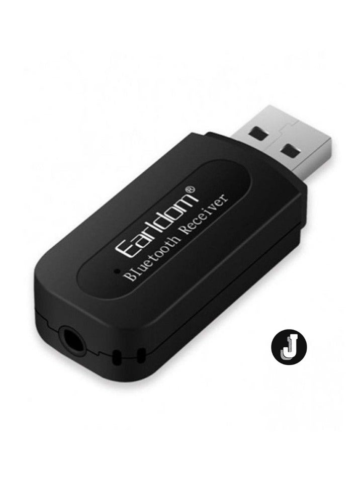 JAJEEK "M22 USB Car & Home Stereo Bluetooth Receiver 3.5mm – Wireless Audio Adapter for Car Stereo, Speakers & More (Black)" - Image 1